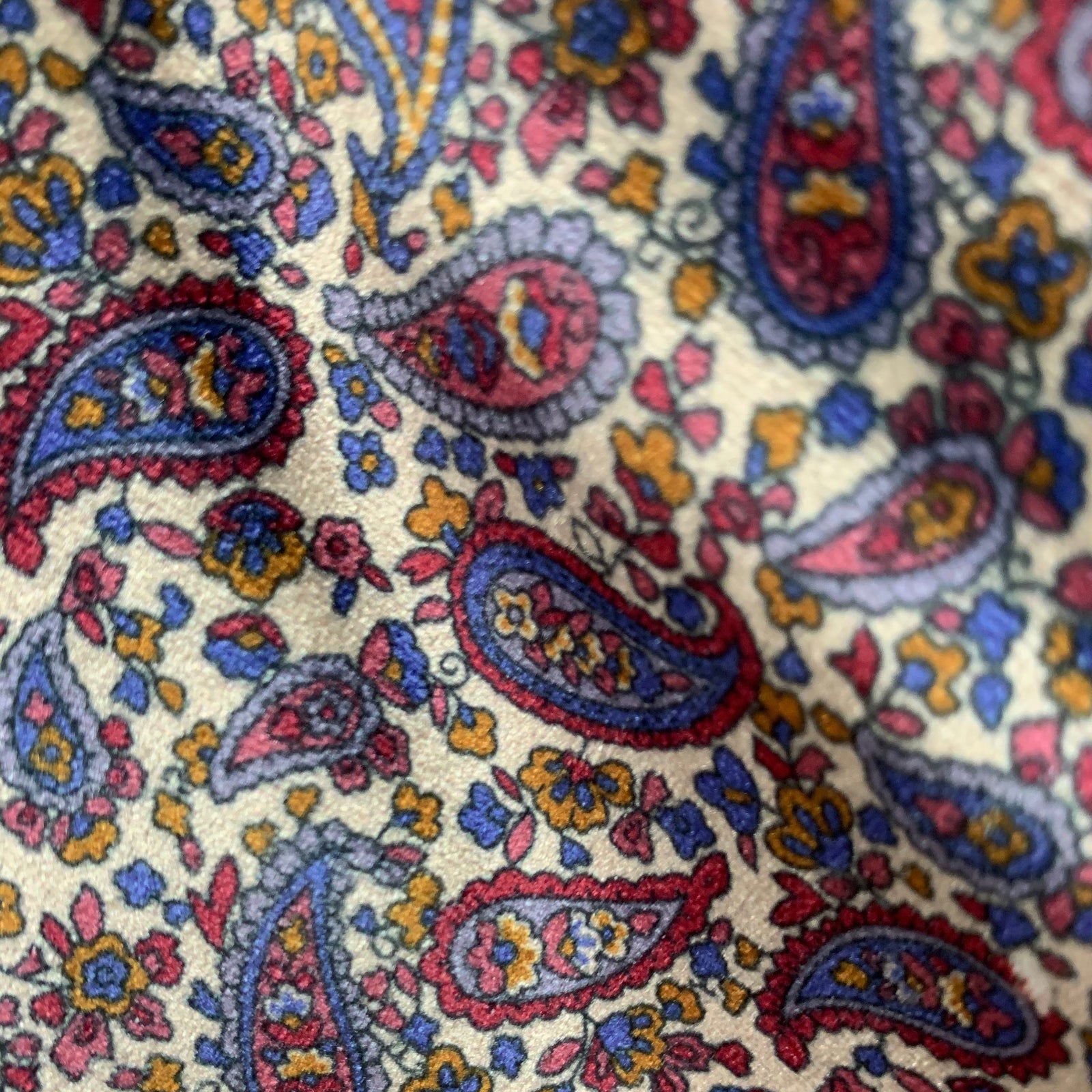 Sutton PAISLEY 2 Print on Polyester Stretch Velvet Fabric by the Yard for Bows, Headwraps, Clothes, Costumes, Crafts - 10171