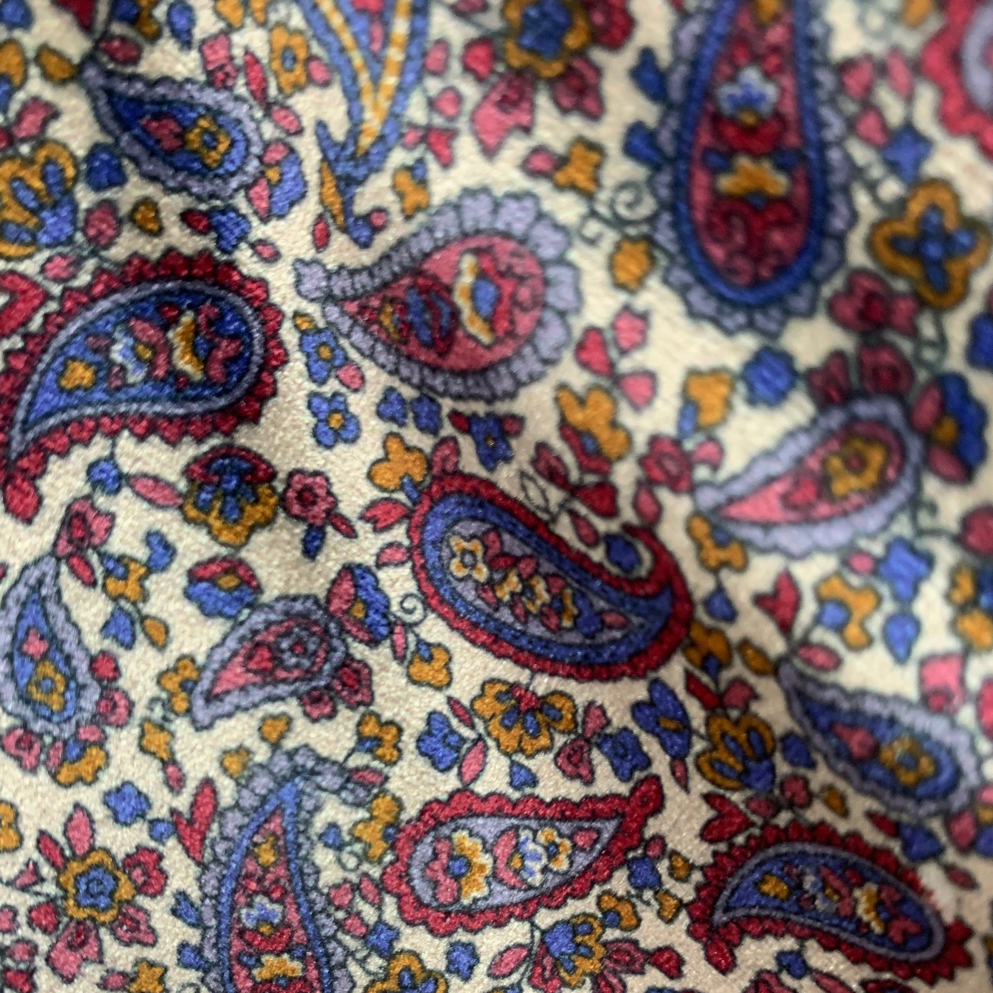 Sutton PAISLEY 2 Print on Polyester Stretch Velvet Fabric by the Yard for Bows, Headwraps, Clothes, Costumes, Crafts - 10171
