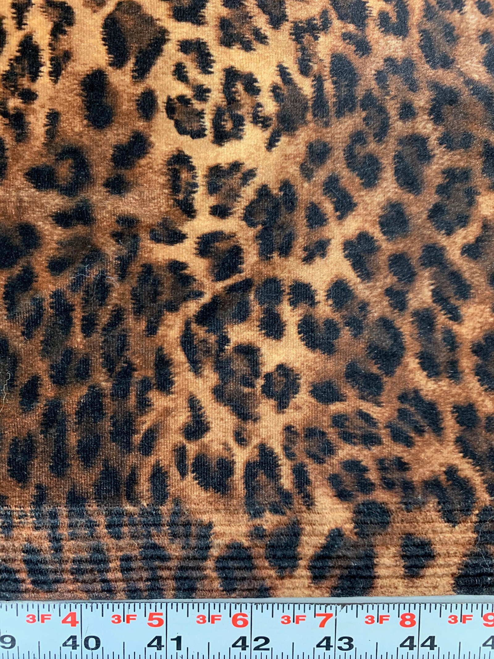Dana BROWN DARK BROWN Leopard Pattern Polyester Stretch Velvet Fabric by the Yard for Tops, Clothes, Dance Wear, Costumes, Crafts - 10160