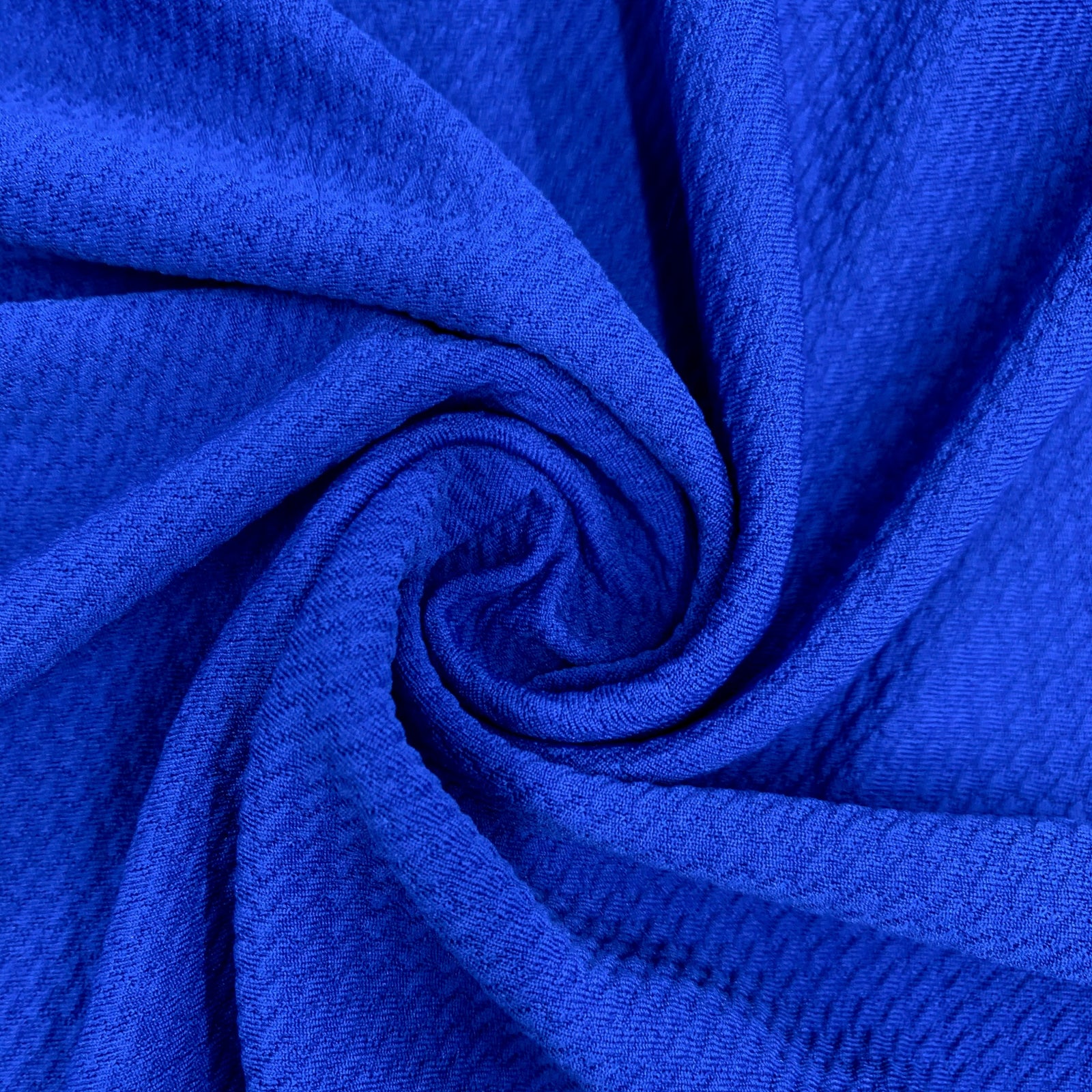 Steffi ROYAL BLUE Polyester Spandex Solid Textured Bullet Knit Fabric for Bows, Headwraps, Scrunchies, Clothes, Costumes, Crafts - 10181