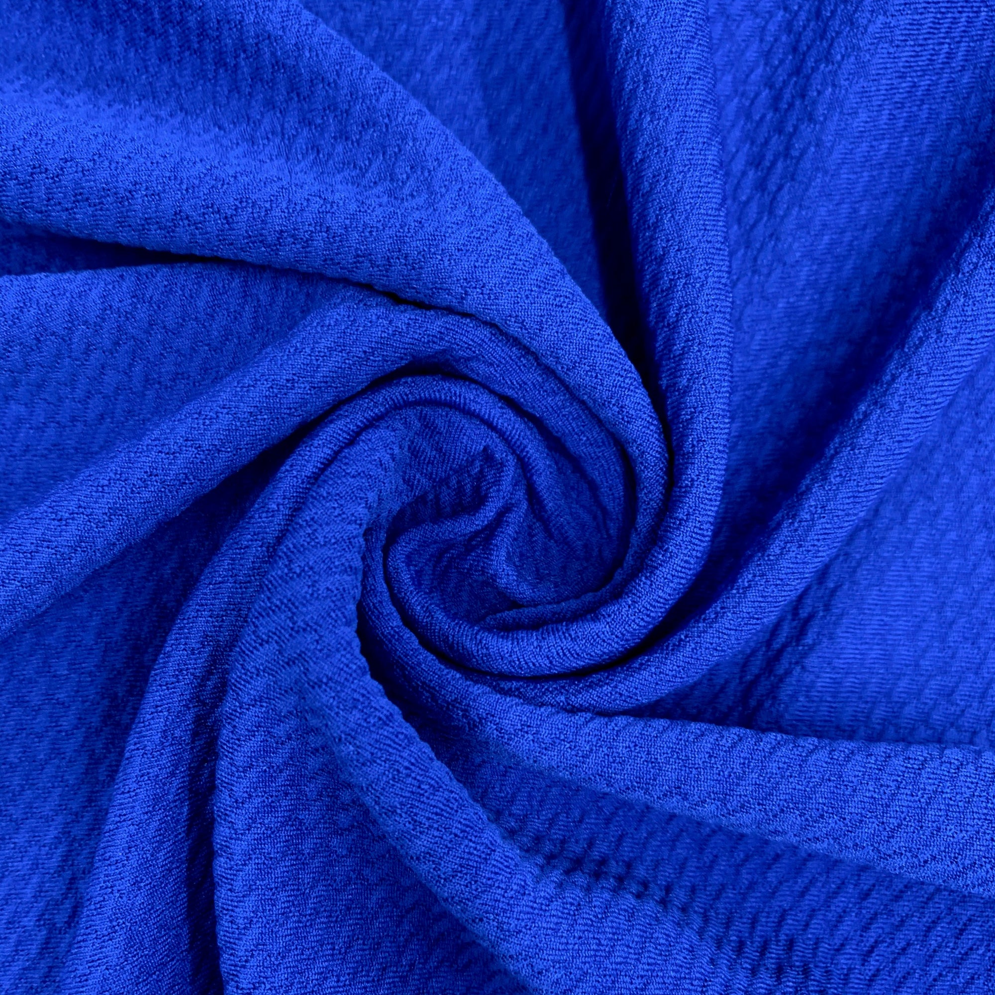 Steffi ROYAL BLUE Polyester Spandex Solid Textured Bullet Knit Fabric for Bows, Headwraps, Scrunchies, Clothes, Costumes, Crafts - 10181