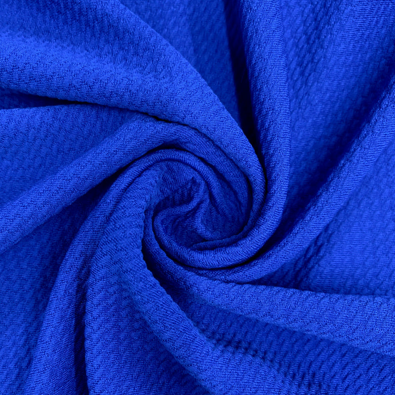 Steffi ROYAL BLUE Polyester Spandex Solid Textured Bullet Knit Fabric for Bows, Headwraps, Scrunchies, Clothes, Costumes, Crafts - 10181