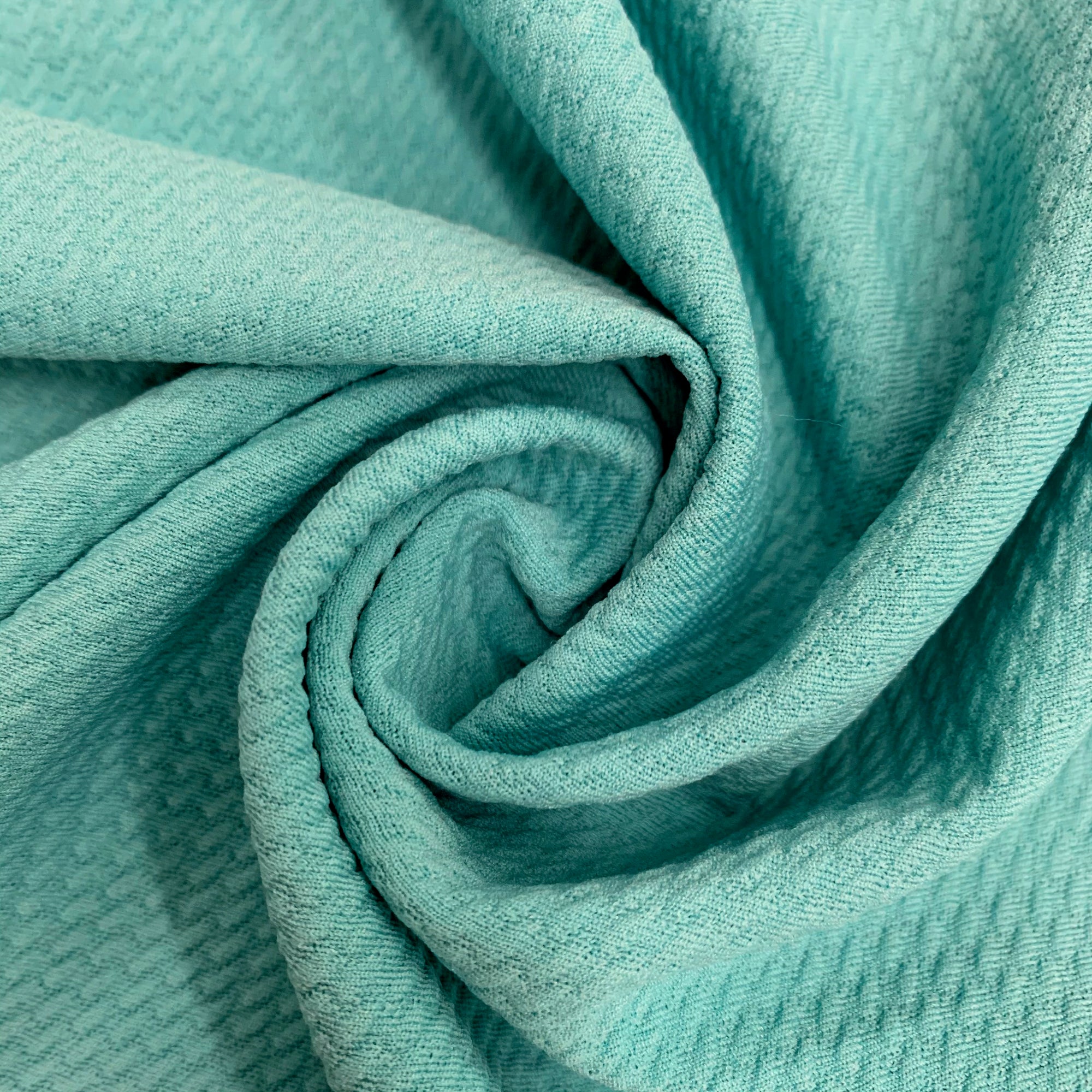 Steffi SEAFOAM Polyester Spandex Solid Textured Bullet Knit Fabric for Bows, Headwraps, Scrunchies, Clothes, Costumes, Crafts - 10181