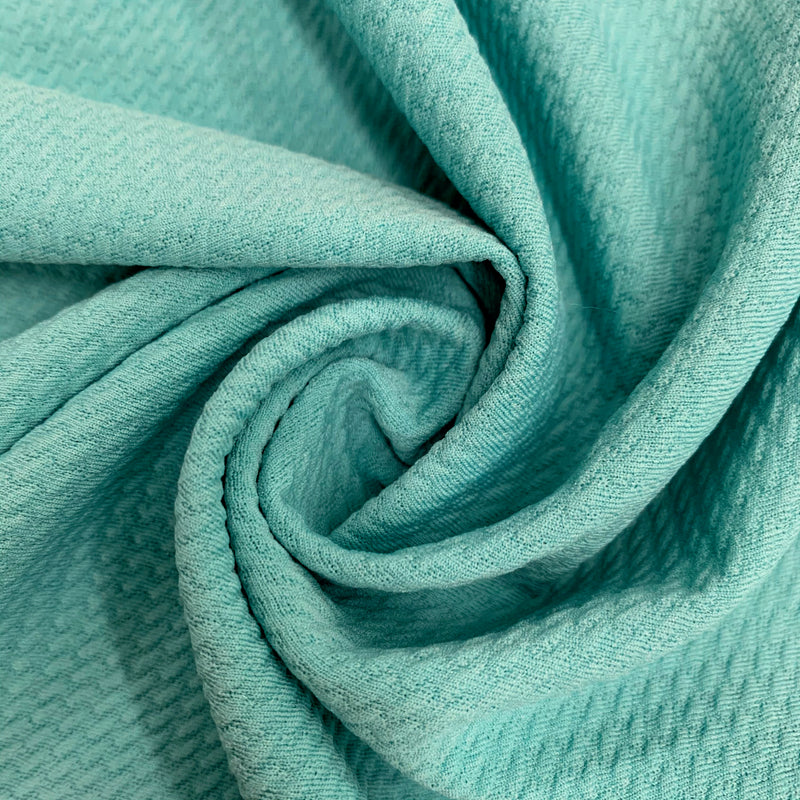 Steffi SEAFOAM Polyester Spandex Solid Textured Bullet Knit Fabric for Bows, Headwraps, Scrunchies, Clothes, Costumes, Crafts - 10181