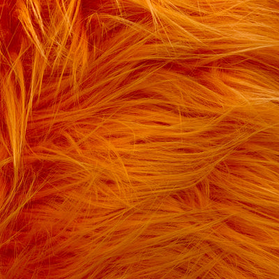 Eden ORANGE Shaggy Long Pile Soft Faux Fur Fabric for Fursuit, Cosplay Costume, Photo Prop, Trim, Throw Pillow, Crafts