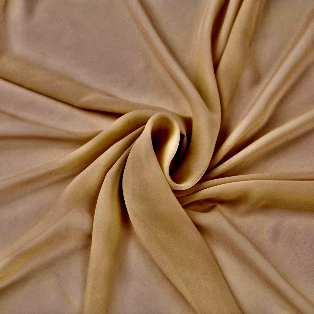Danielle BEIGE Polyester Hi-Multi Chiffon Fabric by the Yard - 10075