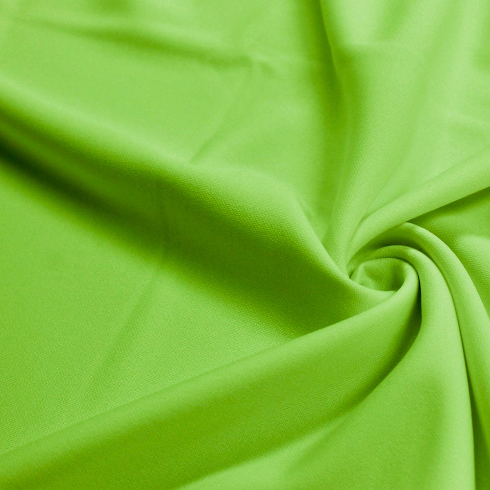 Evie LIME GREEN Polyester (Not Neoprene) Scuba Double Knit Fabric by the Yard - 10021