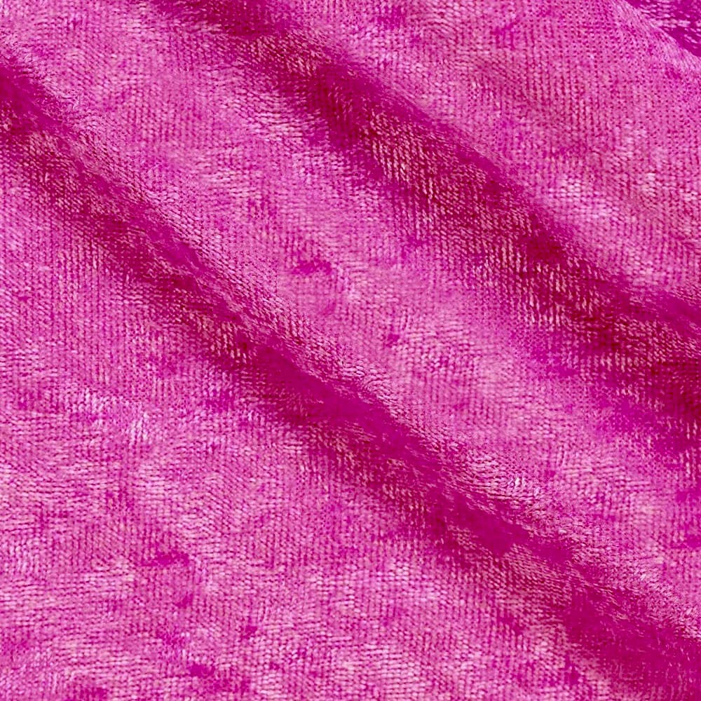 Mya HOT PINK Non-Wrinkle Mechanical Stretch Polyester Panne Velvet Fabric by the Yard - 10015
