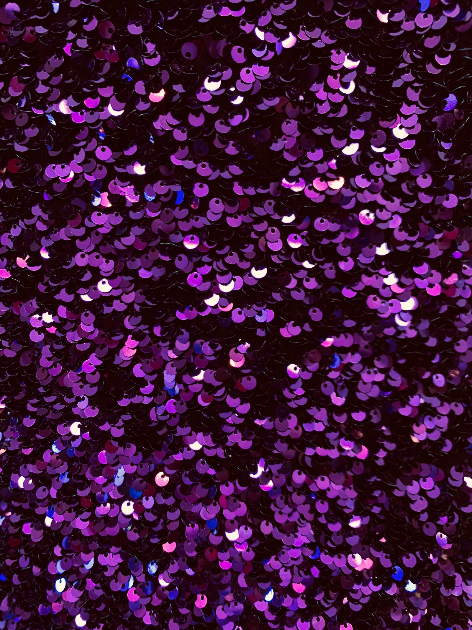 Stephanie PURPLE Overlap Sequins on PURPLE Stretch Velvet Fabric by the Yard for Gowns, Apparel, Costumes, Crafts - 10185