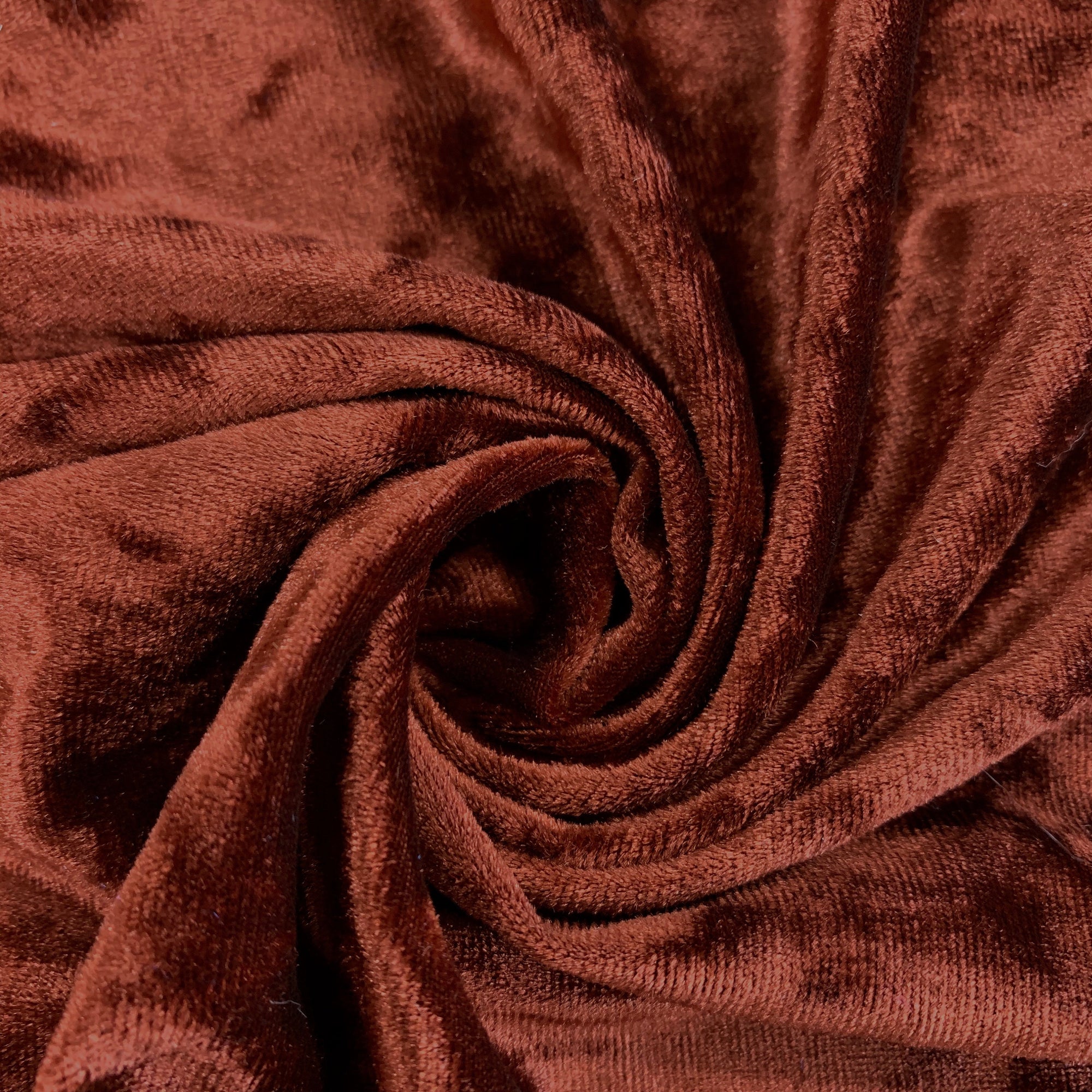 Samantha DARK AMBER Polyester Stretch Crushed Velvet Fabric by the Yard for Bows, Topknot. Headwraps, Scrunchies, Clothes, Costumes, Crafts