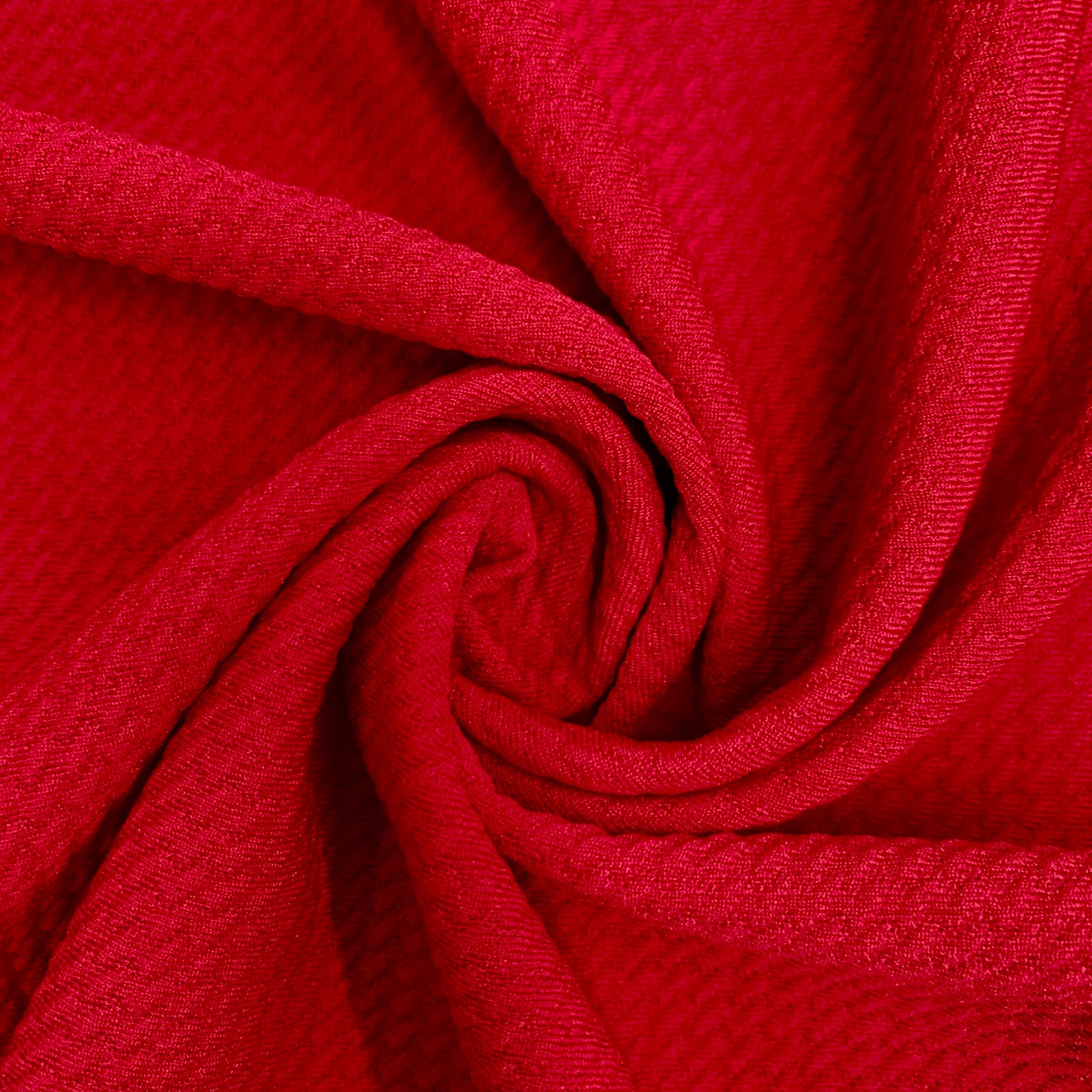 Steffi RED Polyester Spandex Solid Textured Bullet Knit Fabric for Bows, Headwraps, Scrunchies, Clothes, Costumes, Crafts - 10181