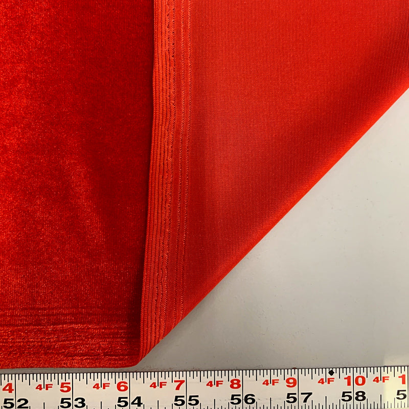 Princess SCARLET RED Polyester Spandex Stretch Velvet Fabric for Bows, Topknot, Scrunchies, Clothes, Costumes, Crafts - 10001