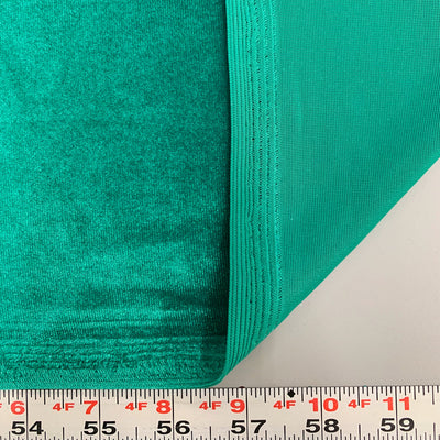 Princess JADE GREEN Polyester Spandex Stretch Velvet Fabric for Bows, Topknot, Scrunchies, Clothes, Costumes, Crafts - 10001