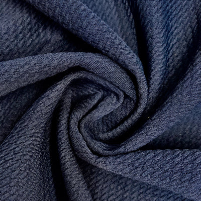 Steffi NAVY BLUE Polyester Spandex Solid Textured Bullet Knit Fabric for Bows, Headwraps, Scrunchies, Clothes, Costumes, Crafts - 10181