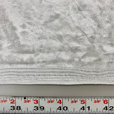 Samantha WHITE Polyester Stretch Crushed Velvet Fabric by the Yard for Bows, Topknot. Headwraps, Scrunchies, Clothes, Costumes, Crafts
