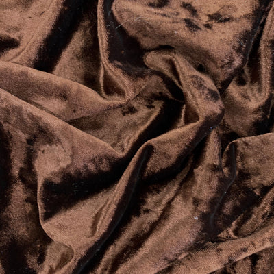 Samantha BROWN Polyester Stretch Crushed Velvet Fabric by the Yard for Bows, Topknot. Headwraps, Scrunchies, Clothes, Costumes, Crafts