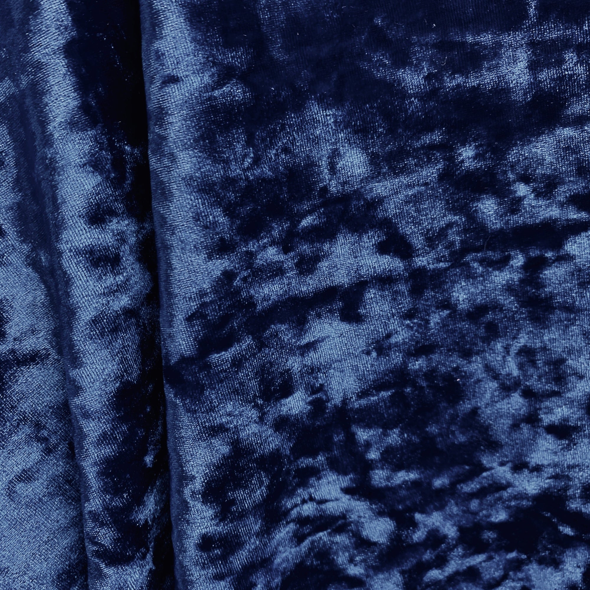 Samantha NAVY BLUE Polyester Stretch Crushed Velvet Fabric by the Yard for Bows, Topknot. Headwraps, Scrunchies, Clothes, Costumes, Crafts