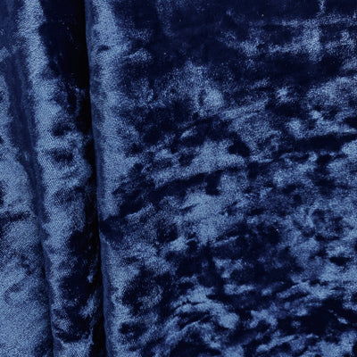Samantha NAVY BLUE Polyester Stretch Crushed Velvet Fabric by the Yard for Bows, Topknot. Headwraps, Scrunchies, Clothes, Costumes, Crafts