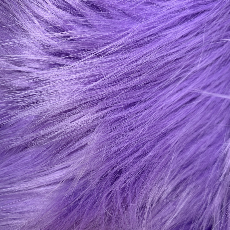 Eden VIOLET Shaggy Long Pile Soft Faux Fur Fabric for Fursuit, Cosplay Costume, Photo Prop, Trim, Throw Pillow, Crafts