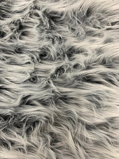 Bethany CHARCOAL-B Frost Mongolian Long Pile Soft Faux Fur Fabric for Fursuit, Cosplay Costume, Photo Prop, Trim, Crafts