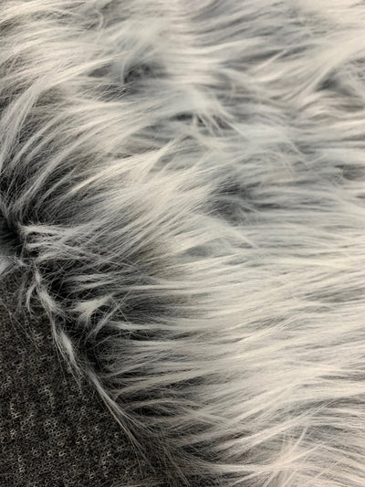Bethany CHARCOAL-B Frost Mongolian Long Pile Soft Faux Fur Fabric for Fursuit, Cosplay Costume, Photo Prop, Trim, Crafts