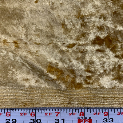 Samantha GOLD Polyester Stretch Crushed Velvet Fabric by the Yard for Bows, Topknot. Headwraps, Scrunchies, Clothes, Costumes, Crafts