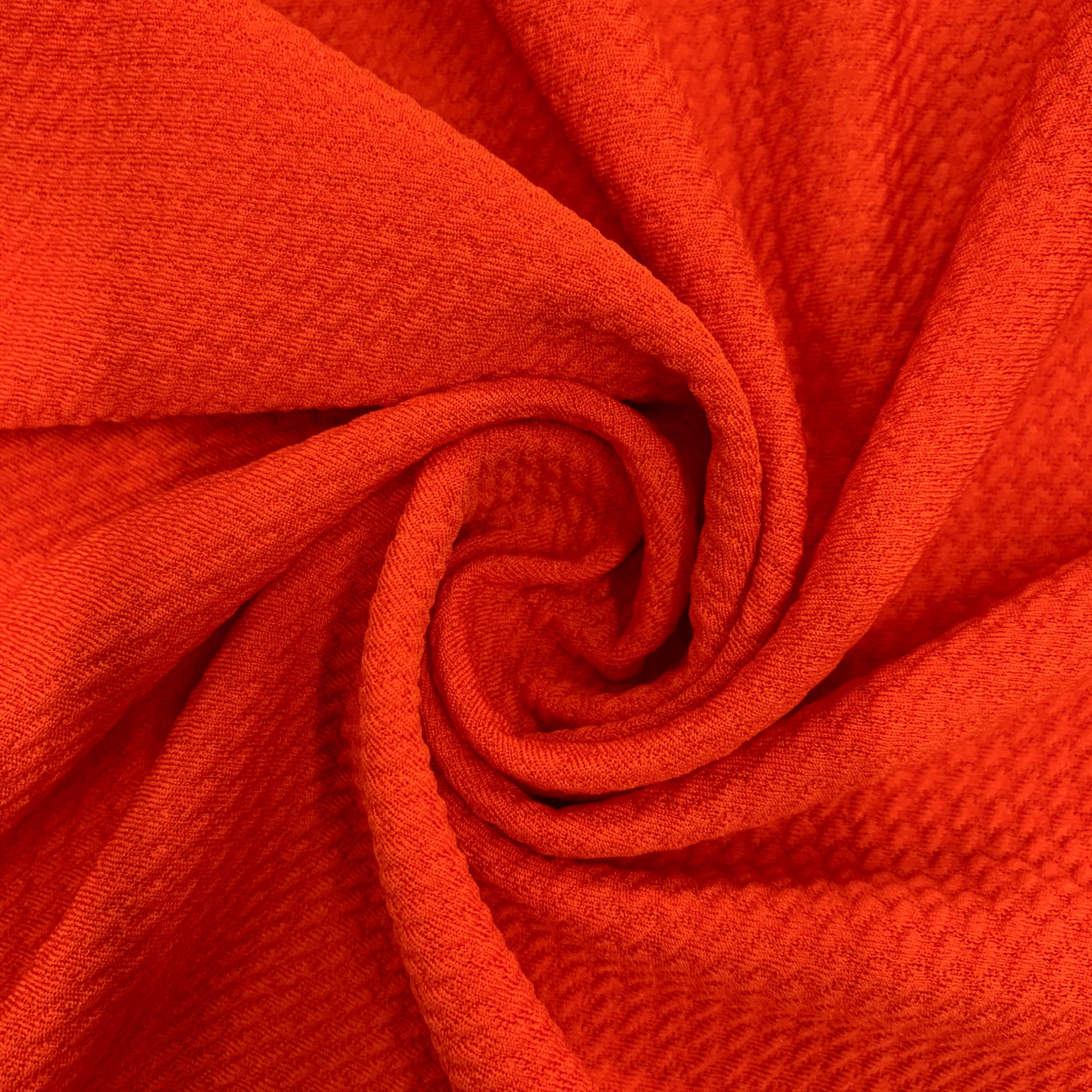 Steffi SCARLET RED Polyester Spandex Solid Textured Bullet Knit Fabric for Bows, Headwraps, Scrunchies, Clothes, Costumes, Crafts - 10181