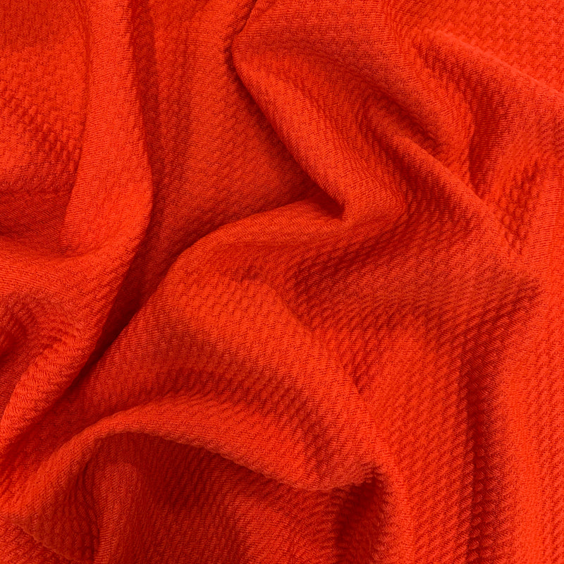 Steffi SCARLET RED Polyester Spandex Solid Textured Bullet Knit Fabric for Bows, Headwraps, Scrunchies, Clothes, Costumes, Crafts - 10181
