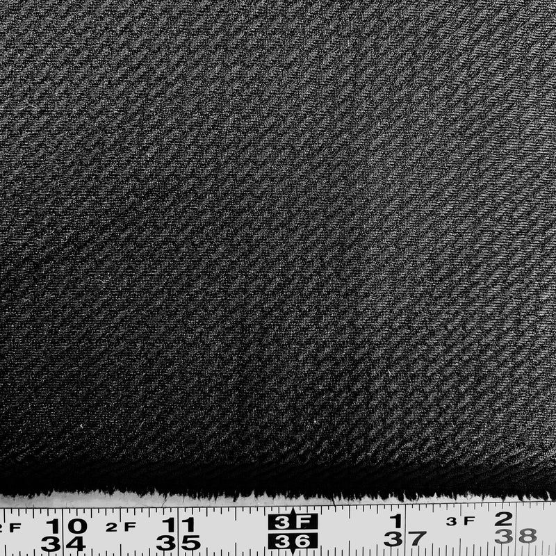 Steffi BLACK Polyester Spandex Solid Textured Bullet Knit Fabric for Bows, Headwraps, Scrunchies, Clothes, Costumes, Crafts - 10181