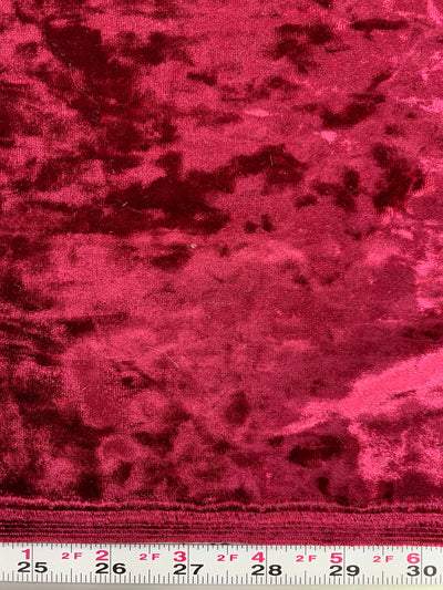 Samantha WINE Polyester Stretch Crushed Velvet Fabric by the Yard for Bows, Topknot. Headwraps, Scrunchies, Clothes, Costumes, Crafts