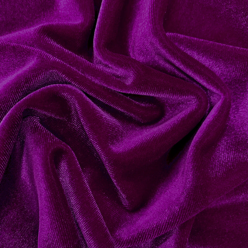 Princess MAGENTA Polyester Spandex Stretch Velvet Fabric for Bows, Topknots, Headwraps, Scrunchies, Clothes, Costumes, Crafts - 10001