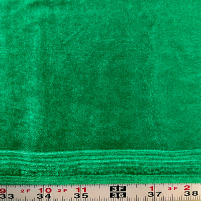 Princess GREEN Polyester Spandex Stretch Velvet Fabric for Bows, Topknots, Headwraps, Scrunchies, Clothes, Costumes, Crafts - 10001