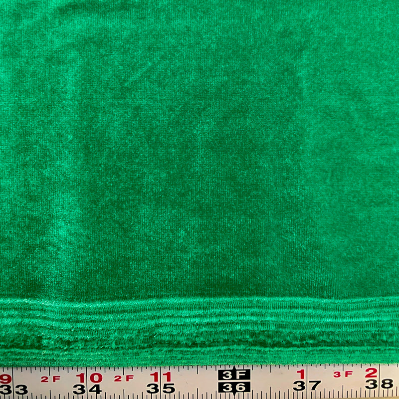 Princess GREEN Polyester Spandex Stretch Velvet Fabric for Bows, Topknots, Headwraps, Scrunchies, Clothes, Costumes, Crafts - 10001