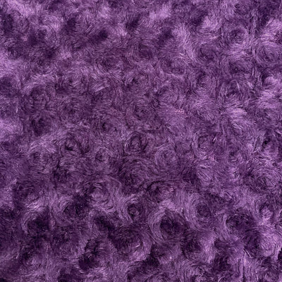 Ruth PLUM Cuddle Minky Rosette Soft Faux Fur Fabric by the Yard - 10083