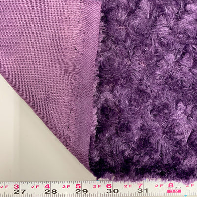 Ruth PLUM Cuddle Minky Rosette Soft Faux Fur Fabric by the Yard - 10083