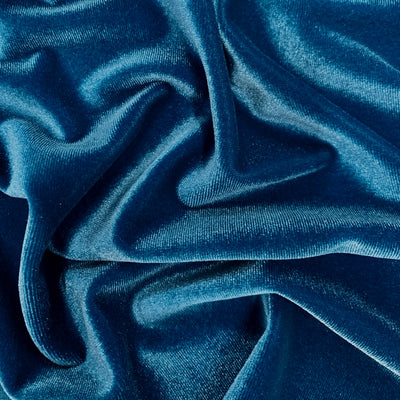Princess DENIM BLUE Polyester Spandex Stretch Velvet Fabric for Bows, Topknots, Headwraps, Scrunchies, Clothes, Costumes, Crafts - 10001