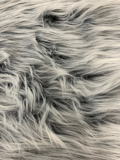 Bethany CHARCOAL-B Frost Mongolian Long Pile Soft Faux Fur Fabric for Fursuit, Cosplay Costume, Photo Prop, Trim, Crafts