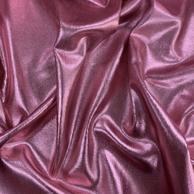 Finley DUSTY PINK 4-Way Stretch Metallic Foil Fabric by the Yard - 10013