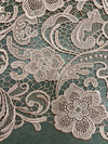 Maggie BLUSH PEACH Guipure Venice Heavy Lace Fabric by the Yard - 10019