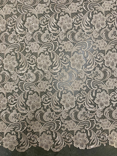 Maggie CHAMPAGNE Guipure Venice Heavy Lace Fabric by the Yard - 10019