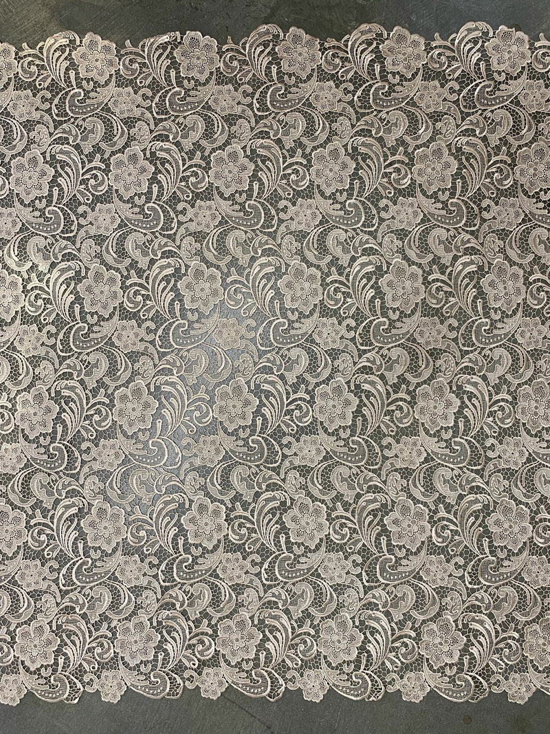 Maggie CHAMPAGNE Guipure Venice Heavy Lace Fabric by the Yard - 10019