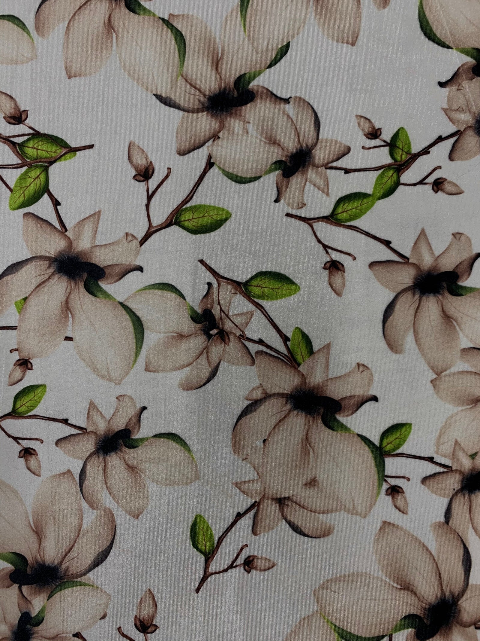 Sutton FLORAL Print 15 on Polyester Stretch Velvet for Bows, Topknot, Scrunchies, Clothes, Costumes, Crafts - 10171