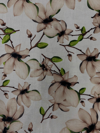 Sutton FLORAL Print 15 on Polyester Stretch Velvet for Bows, Topknot, Scrunchies, Clothes, Costumes, Crafts - 10171