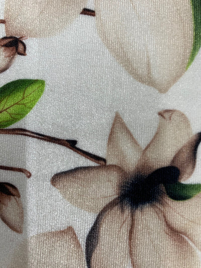 Sutton FLORAL Print 15 on Polyester Stretch Velvet for Bows, Topknot, Scrunchies, Clothes, Costumes, Crafts - 10171