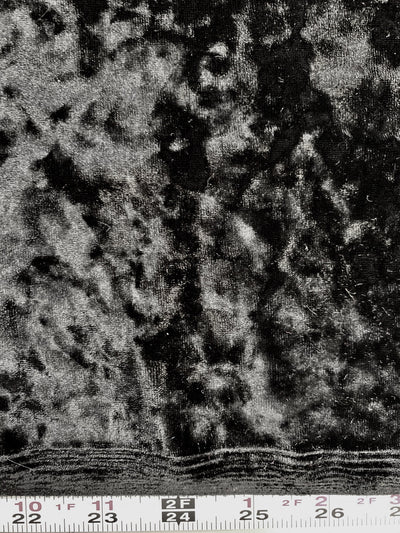 Samantha BLACK Polyester Stretch Crushed Velvet Fabric by the Yard for Bows, Topknot. Headwraps, Scrunchies, Clothes, Costumes, Crafts