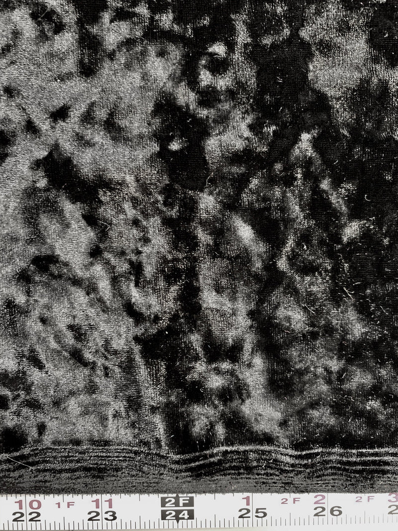 Samantha BLACK Polyester Stretch Crushed Velvet Fabric by the Yard for Bows, Topknot. Headwraps, Scrunchies, Clothes, Costumes, Crafts