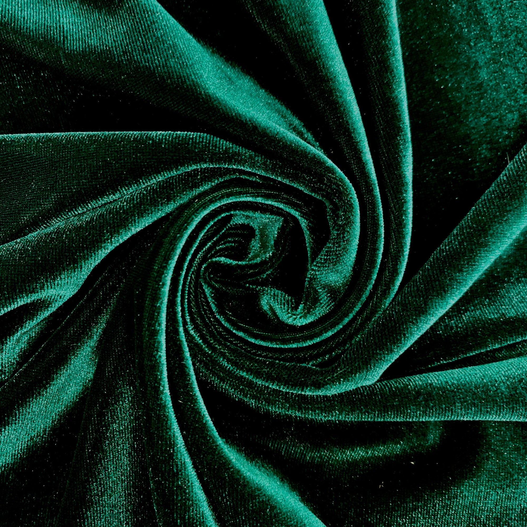 Princess HUNTER GREEN Polyester Spandex Stretch Velvet Fabric for Bows, Topknots, Headwraps, Scrunchies, Clothes, Costumes, Crafts - 10001