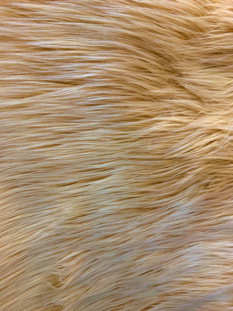 Sasha BEIGE 2 Inch Long Pile Soft Luxury Faux Fur Fabric Fursuit, Cosplay Costume, Photo Prop, Trim, Throw Pillow, Crafts