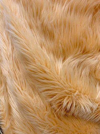 Sasha BEIGE 2 Inch Long Pile Soft Luxury Faux Fur Fabric Fursuit, Cosplay Costume, Photo Prop, Trim, Throw Pillow, Crafts