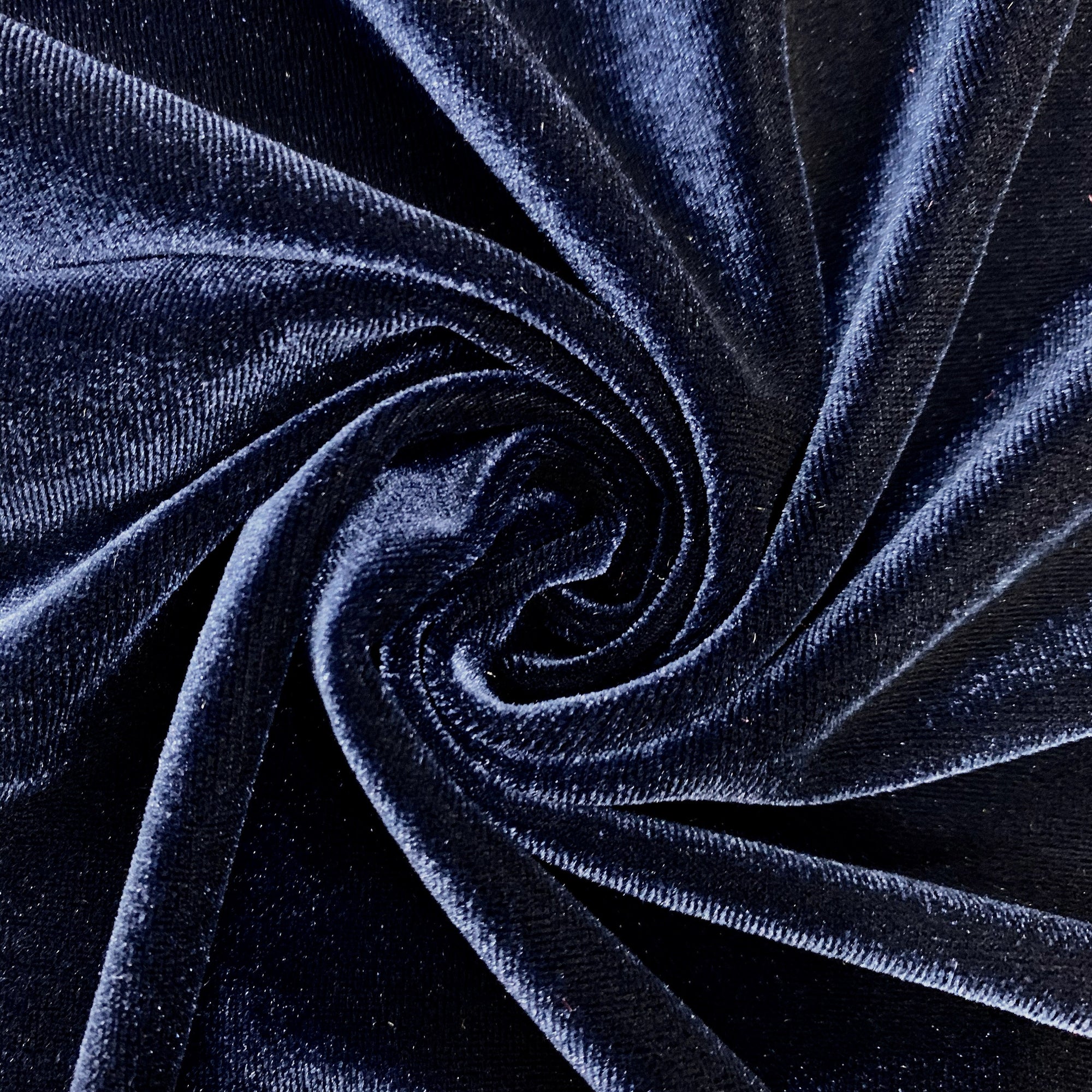 Princess NAVY BLUE Polyester Spandex Stretch Velvet Fabric for Bows, Topknots, Headwraps, Scrunchies, Clothes, Costumes, Crafts - 10001